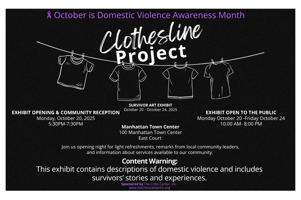 Community Reception for the Clothesline Project and Display Details